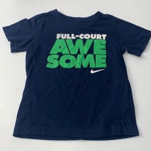 Nike Boy’s Full Court Awesome Navy Short Sleeve Shirt Size 6/7